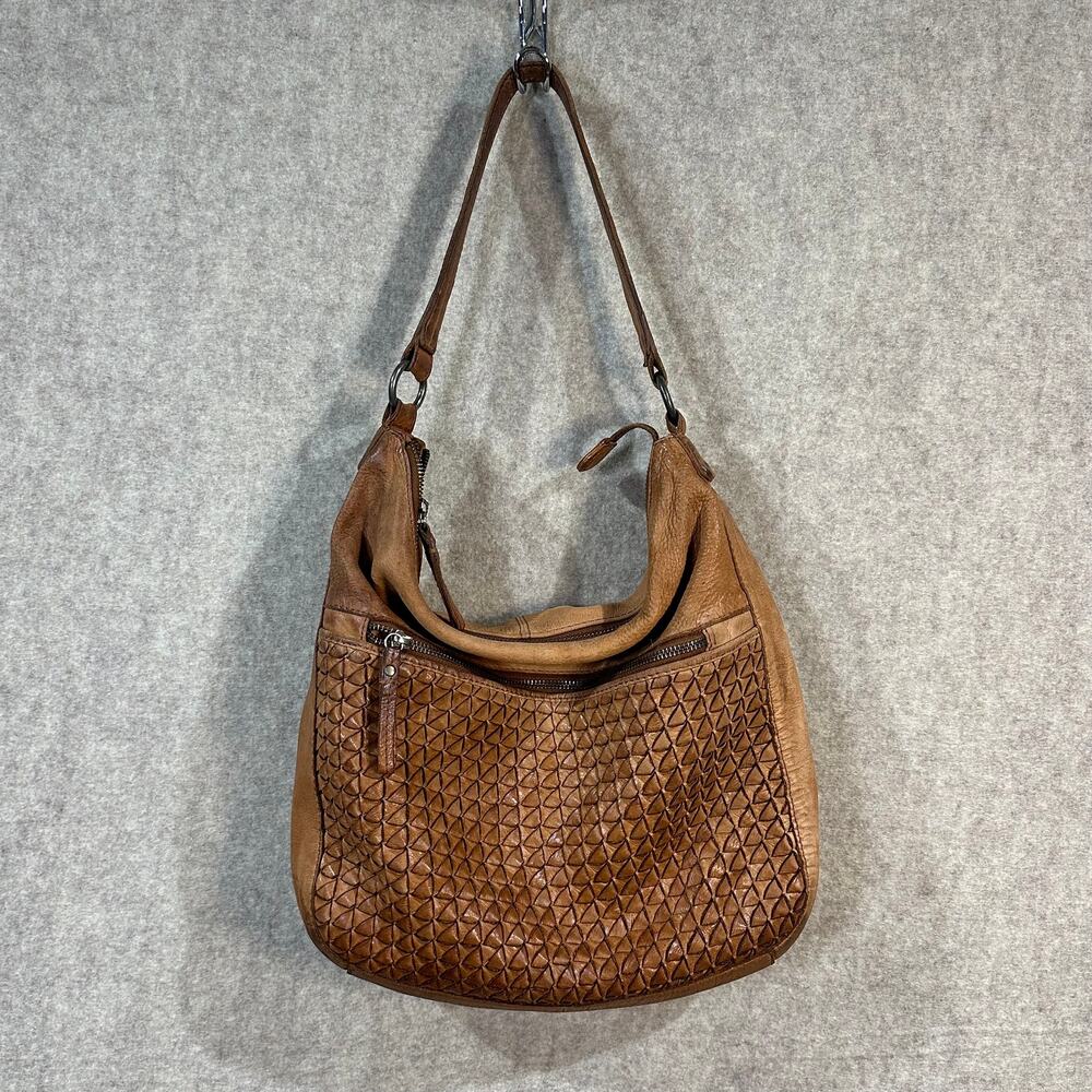 Vilenca Holland by Anthropologie Leather Brown weave bag
